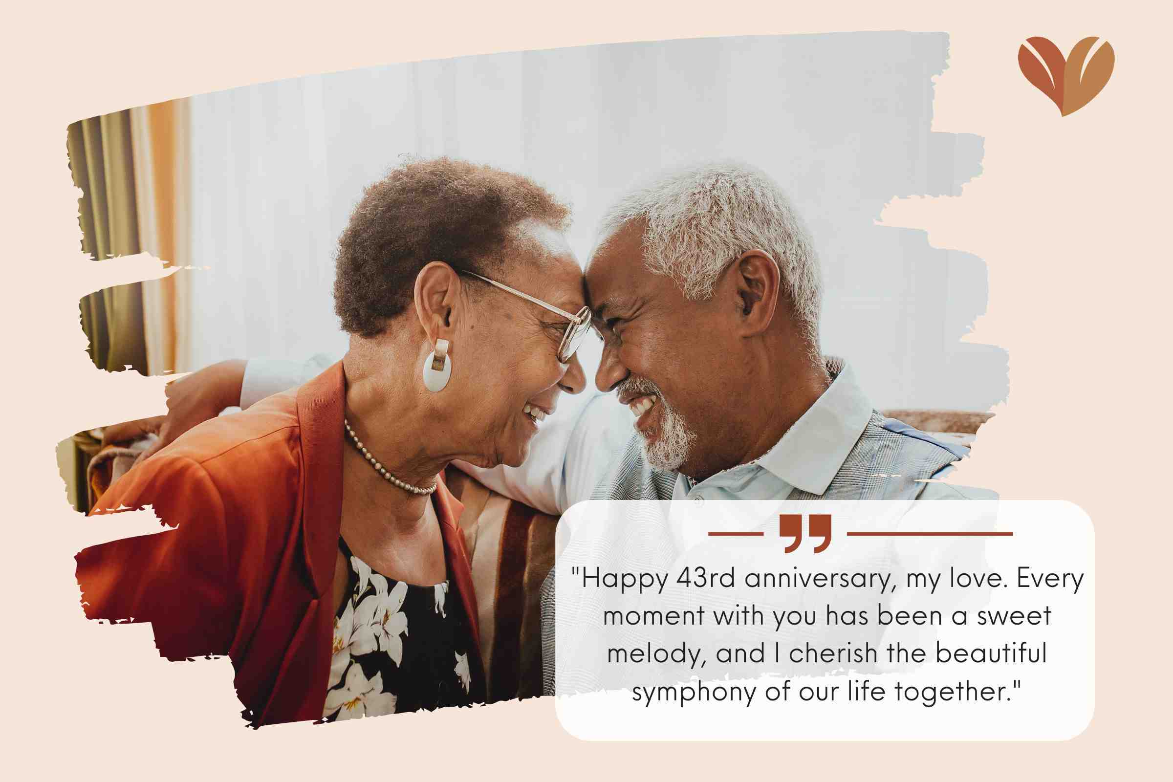 Inspirational 43rd Wedding Anniversary Wishes For Wife