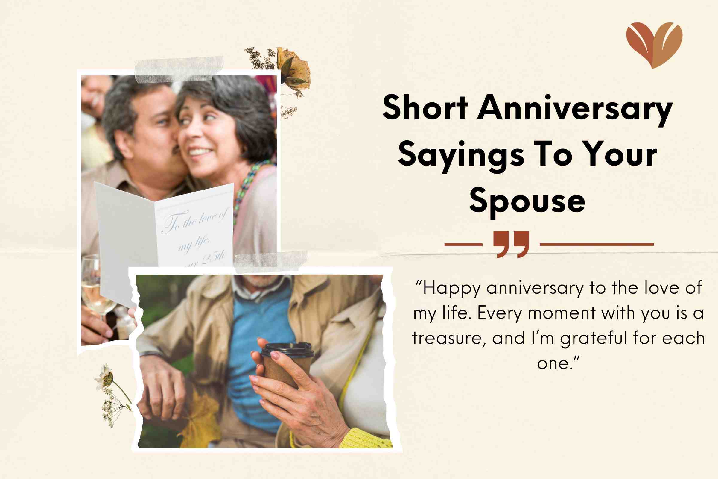 Short Anniversary Sayings To Your Spouse