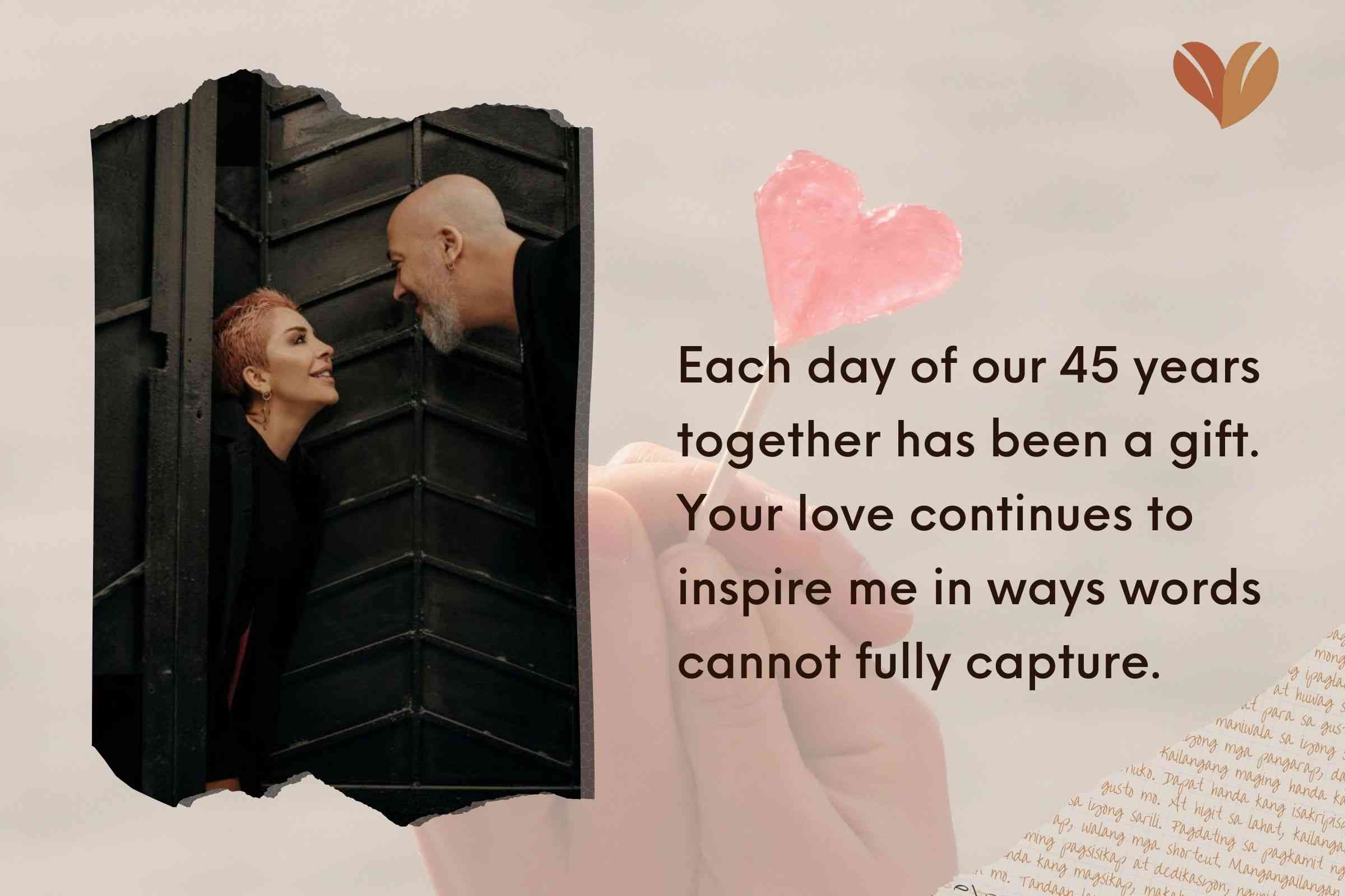 Inspirational 45th Wedding Anniversary Wishes To Your Wife