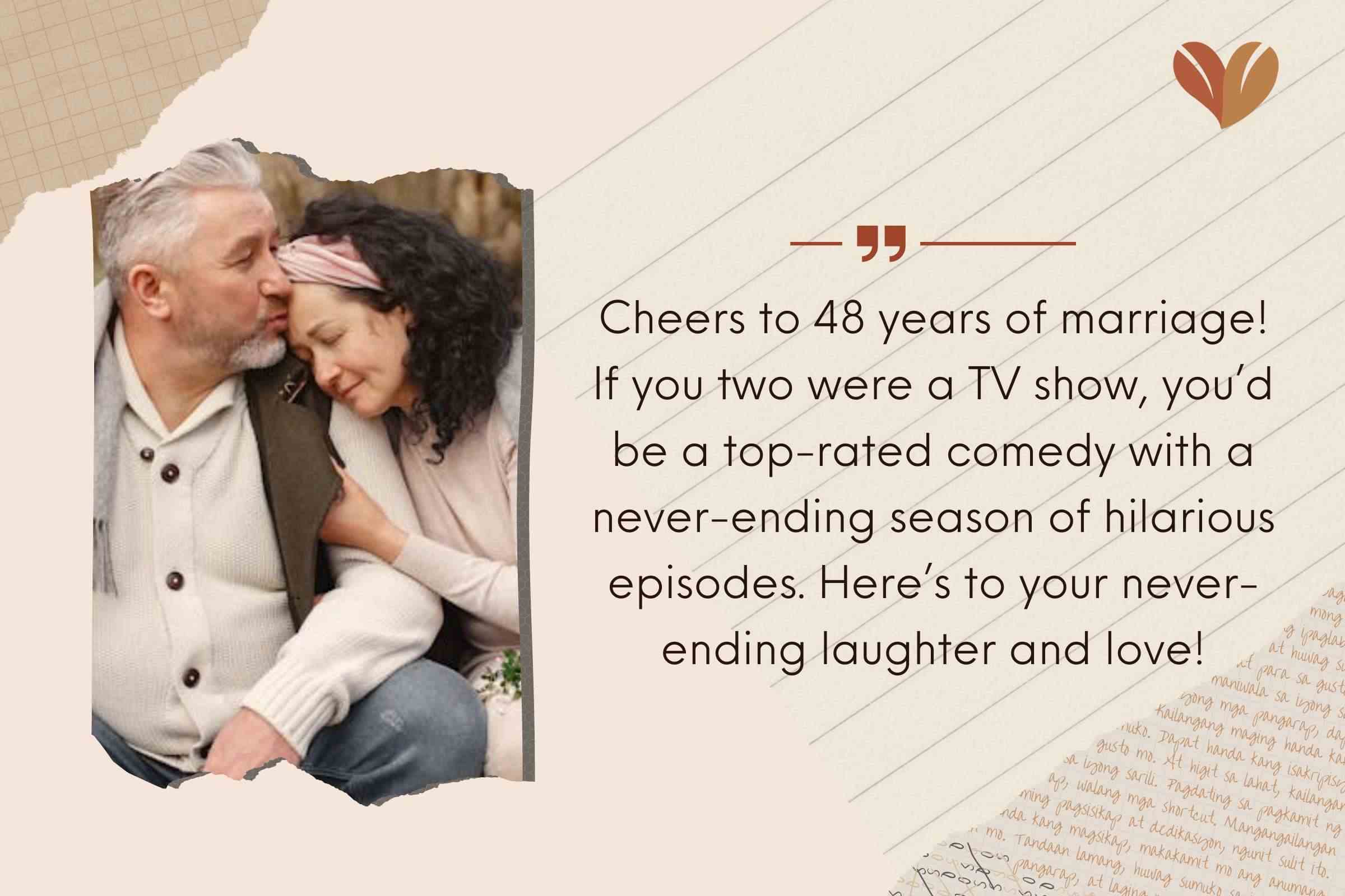 Romantic 48th Wedding Anniversary Quotes From Partners To Each Other