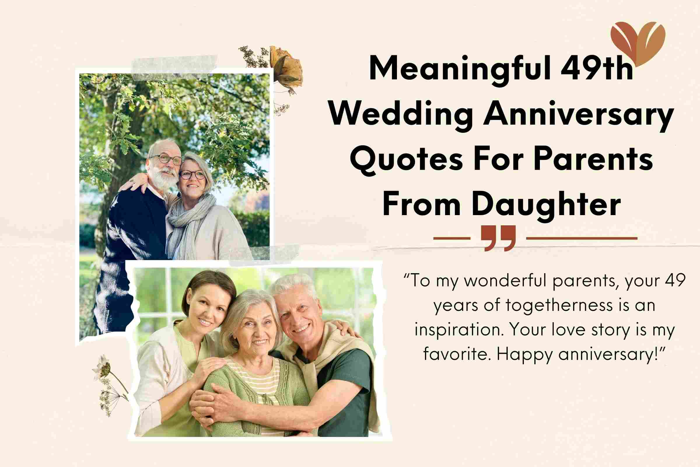 Meaningful 49th Wedding Anniversary Quotes For Parents From Daughter