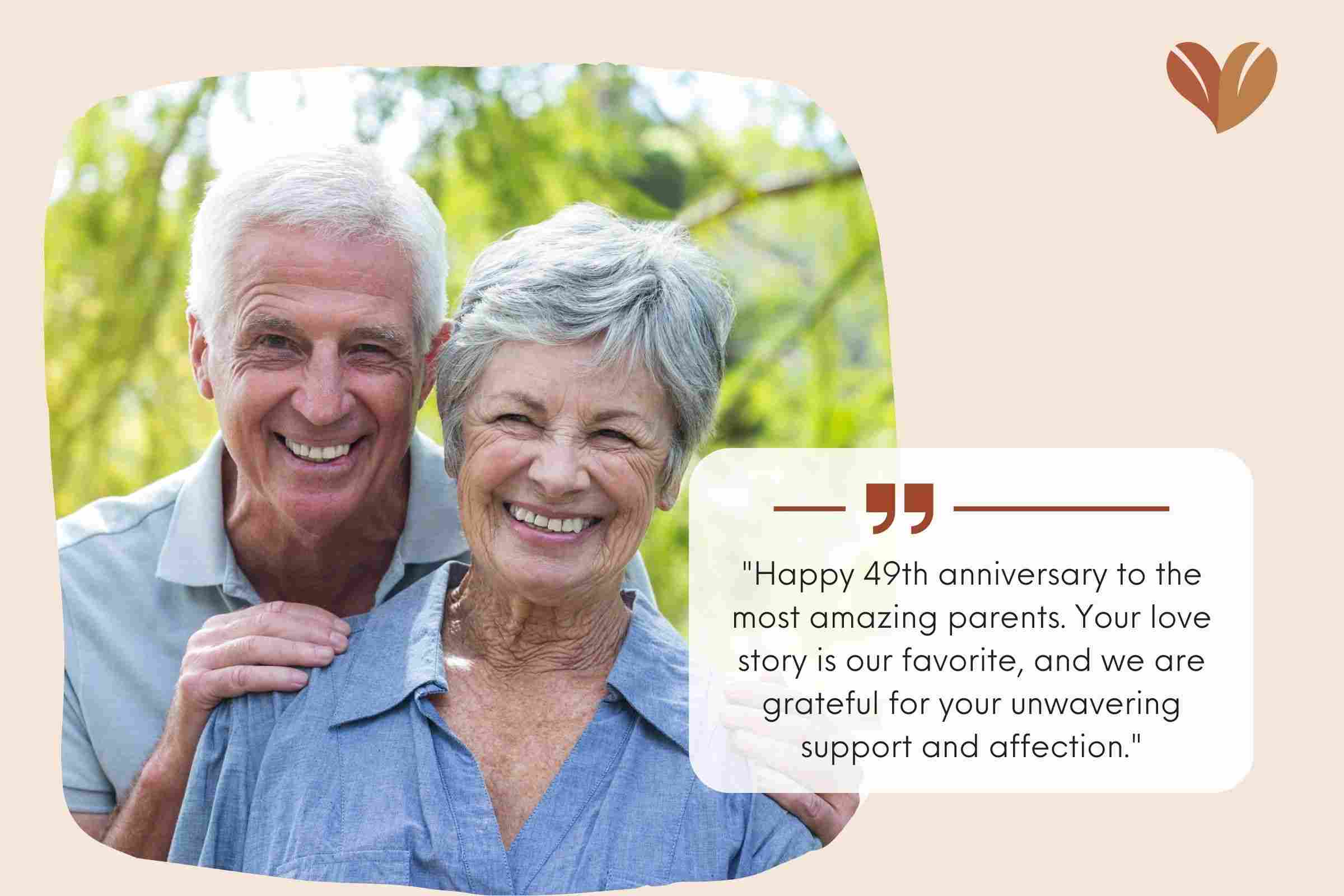 Thoughtful 49 Years Marriage Anniversary Wishes For Mom And Dad