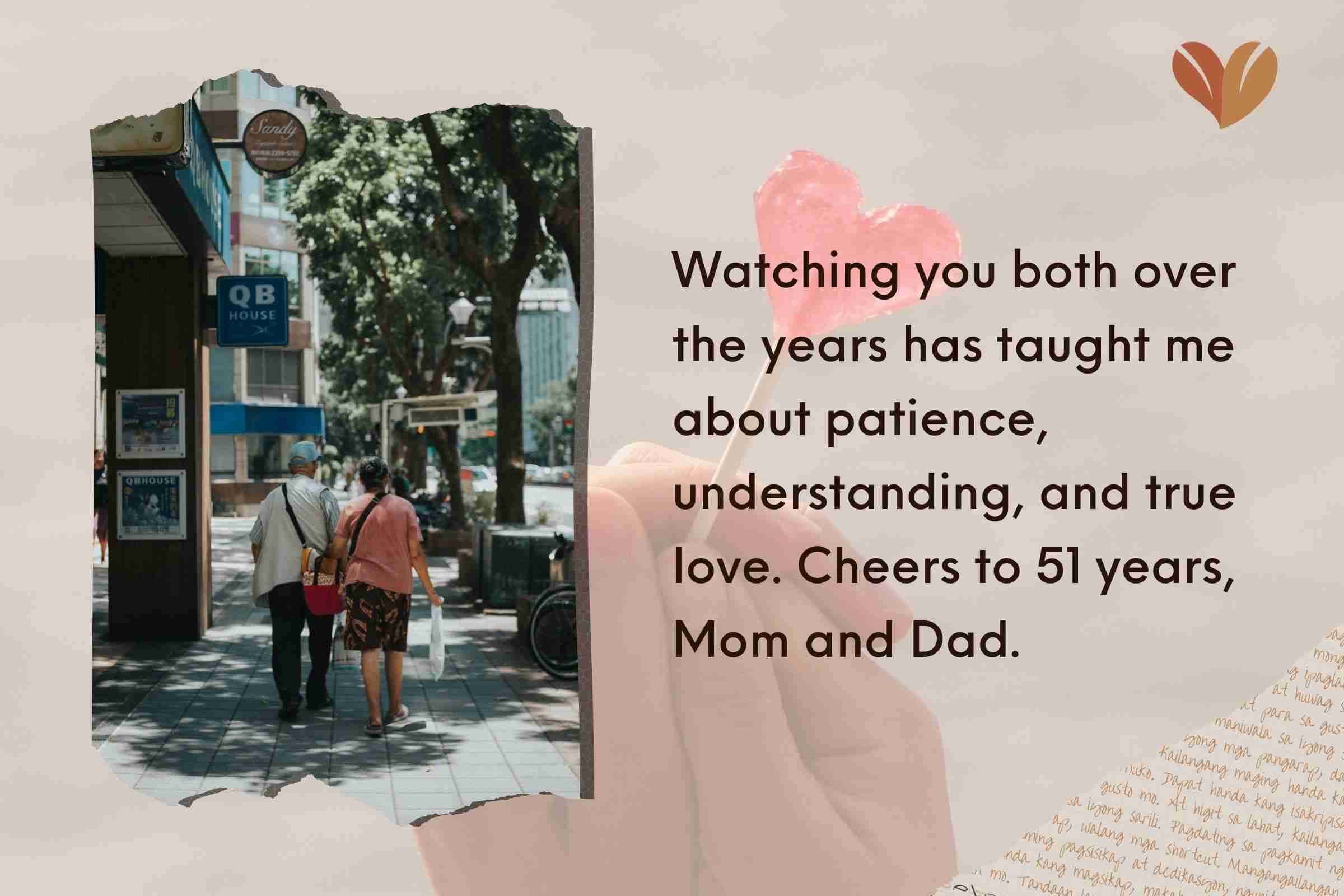 Sweet 51 Years Marriage Quotes For Parents From Daughter