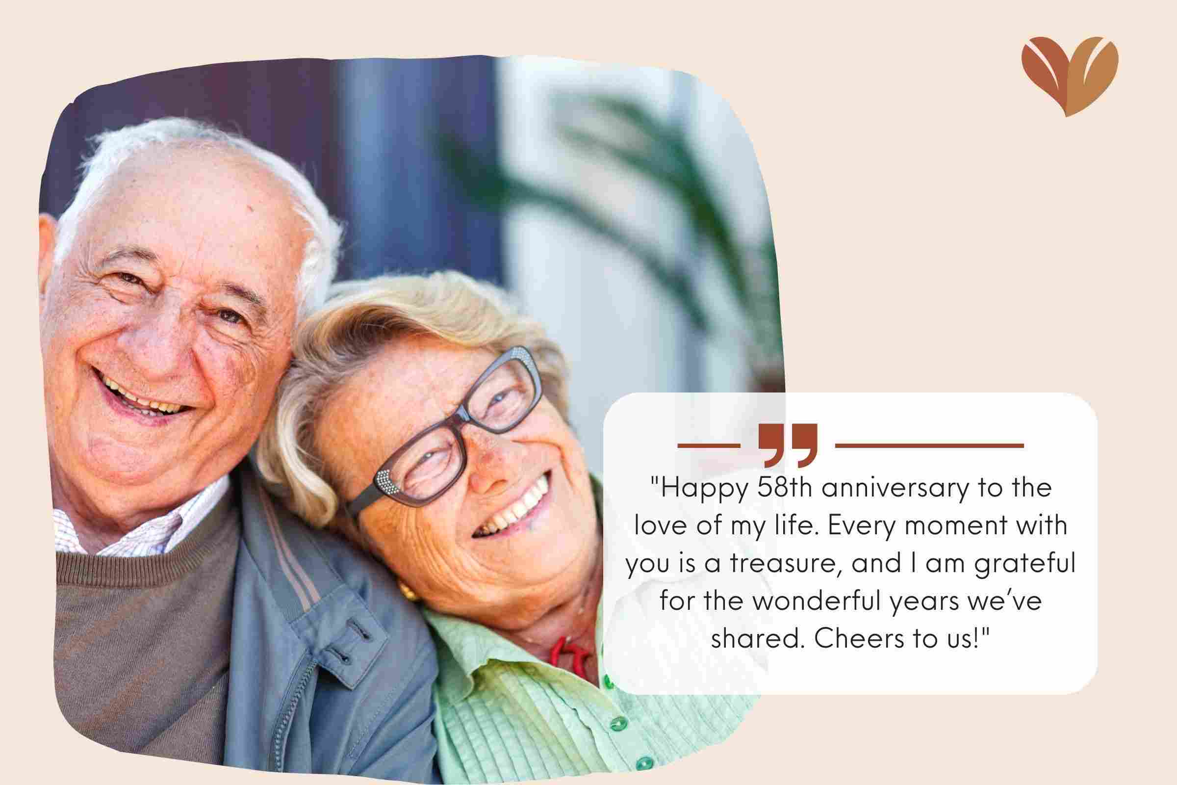 Happy 58th Wedding Anniversary Quotes For Him