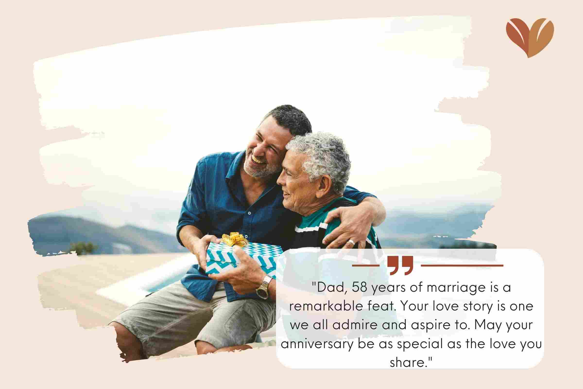 Thoughtful 58th Anniversary Quotes For Your Dad