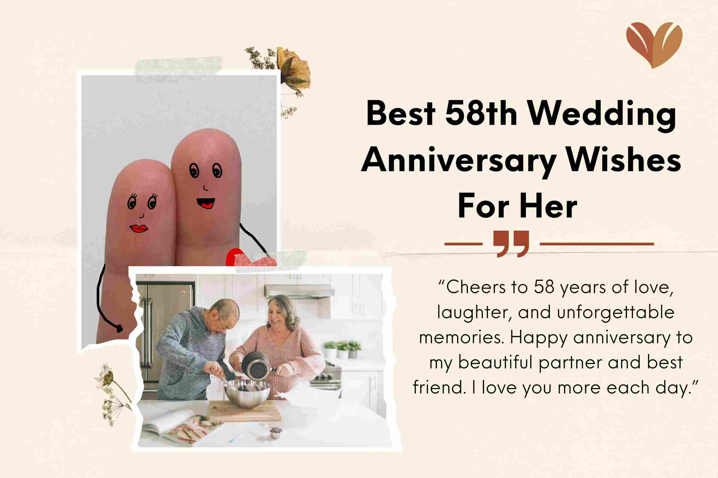 Best 58th Wedding Anniversary Wishes For Her