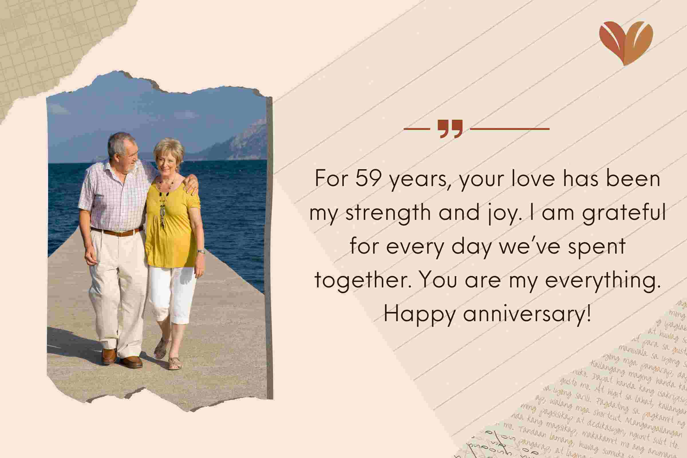 Heartfelt 59 Years Wedding Anniversary Quotes For Wife