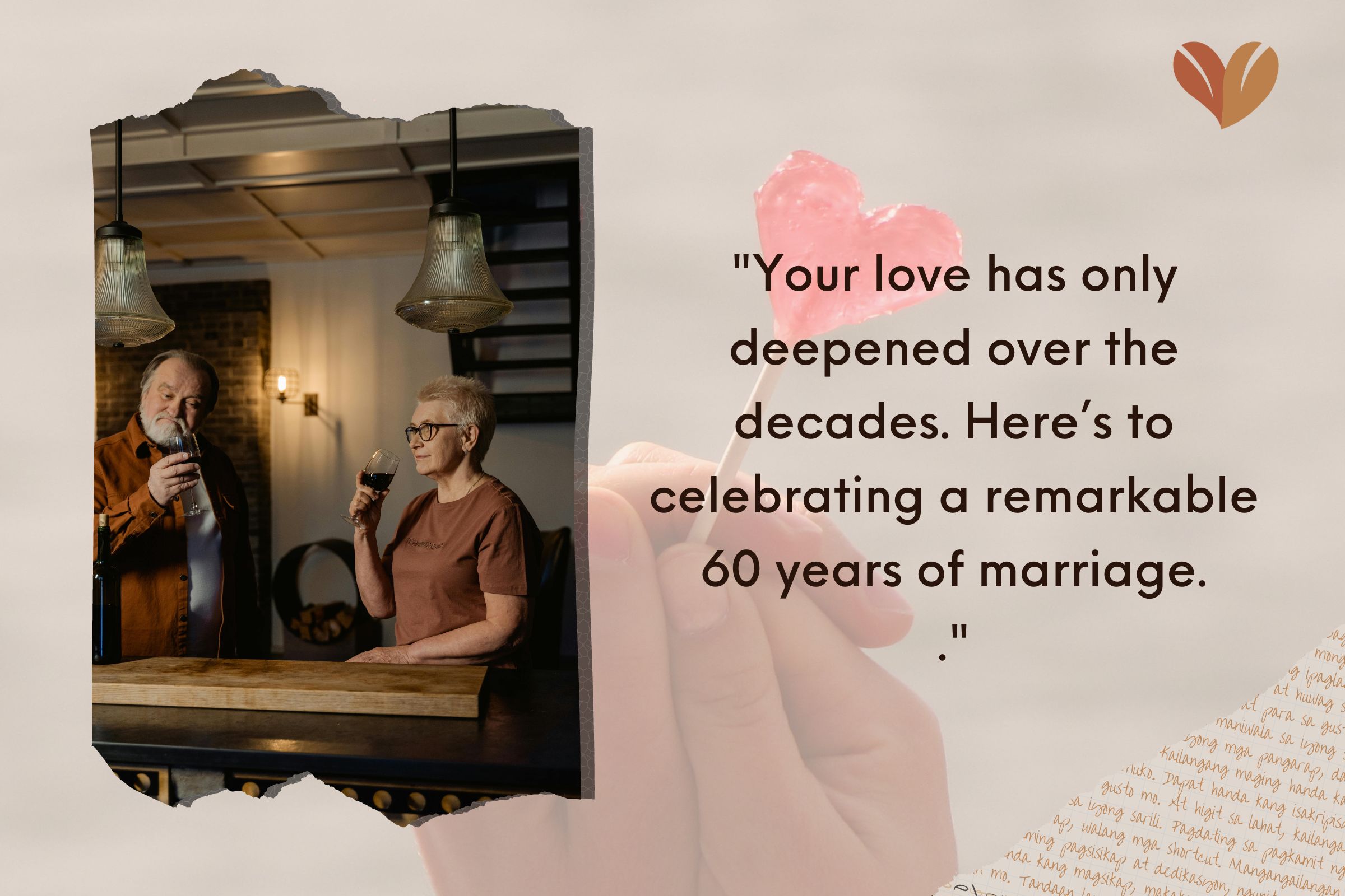 60th anniversary quotes for parents are a beautiful way to celebrate a remarkable milestone in their love story.