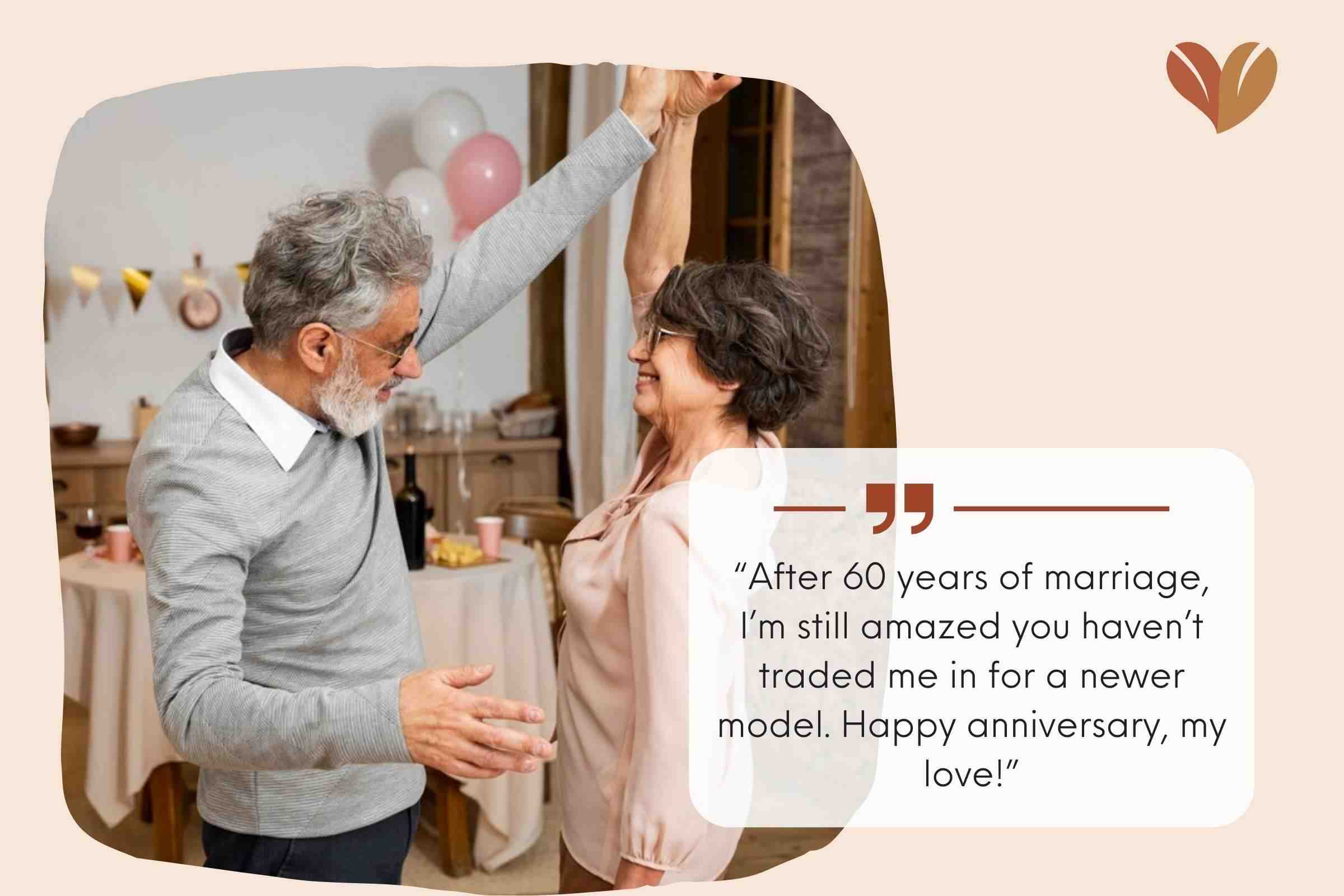 Funny 60 Years Anniversary Wishes For Wife