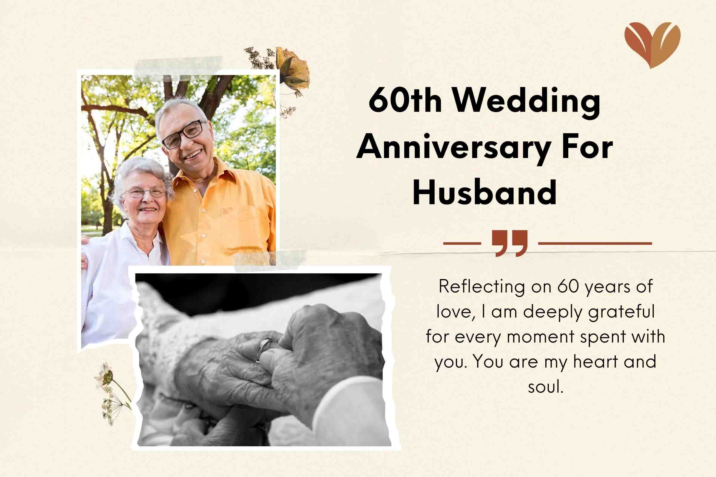 Emotional 60th Marriage Anniversary Messages For Your Partner