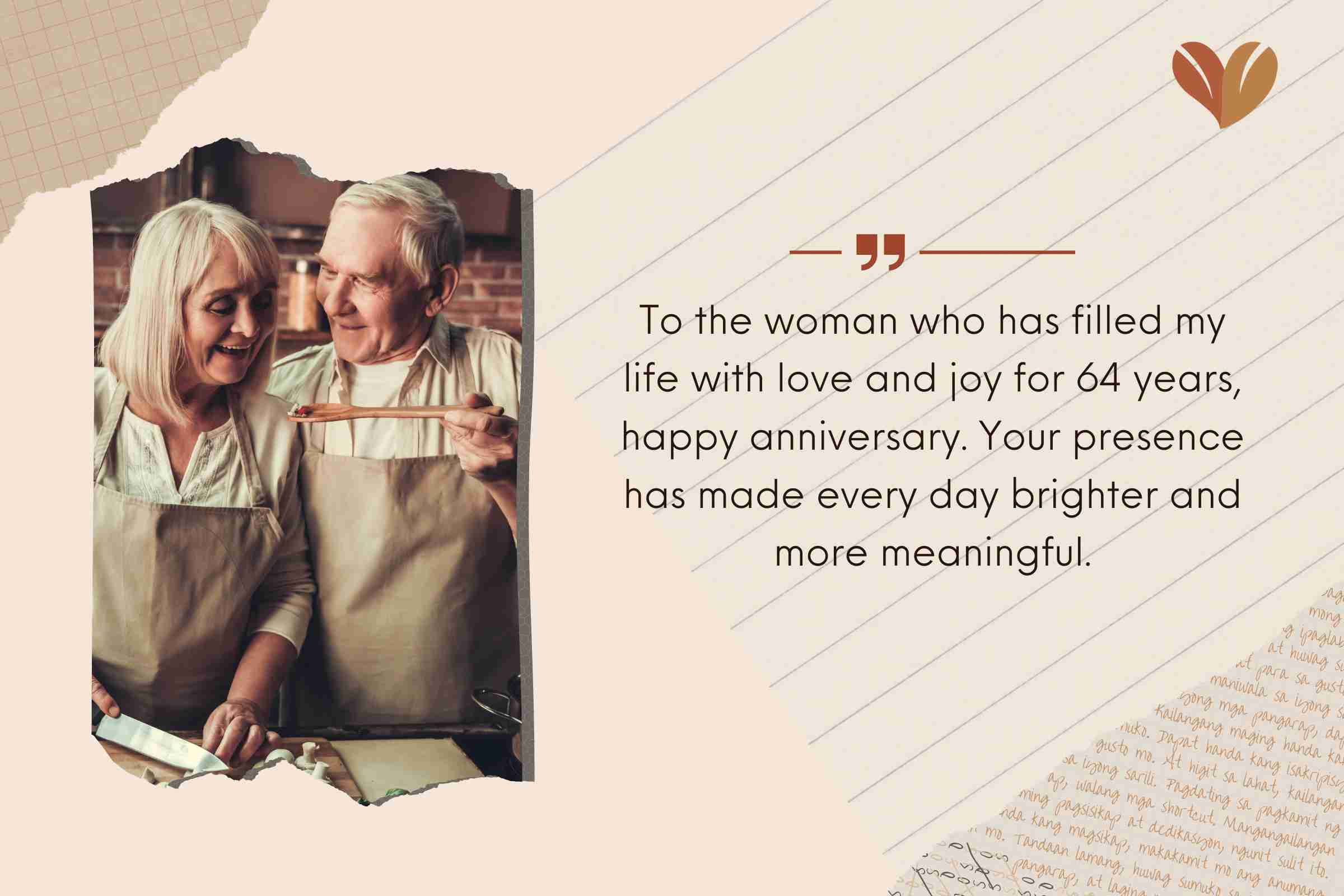 Sweet 64th Marriage Anniversary Quotes For Your Sister