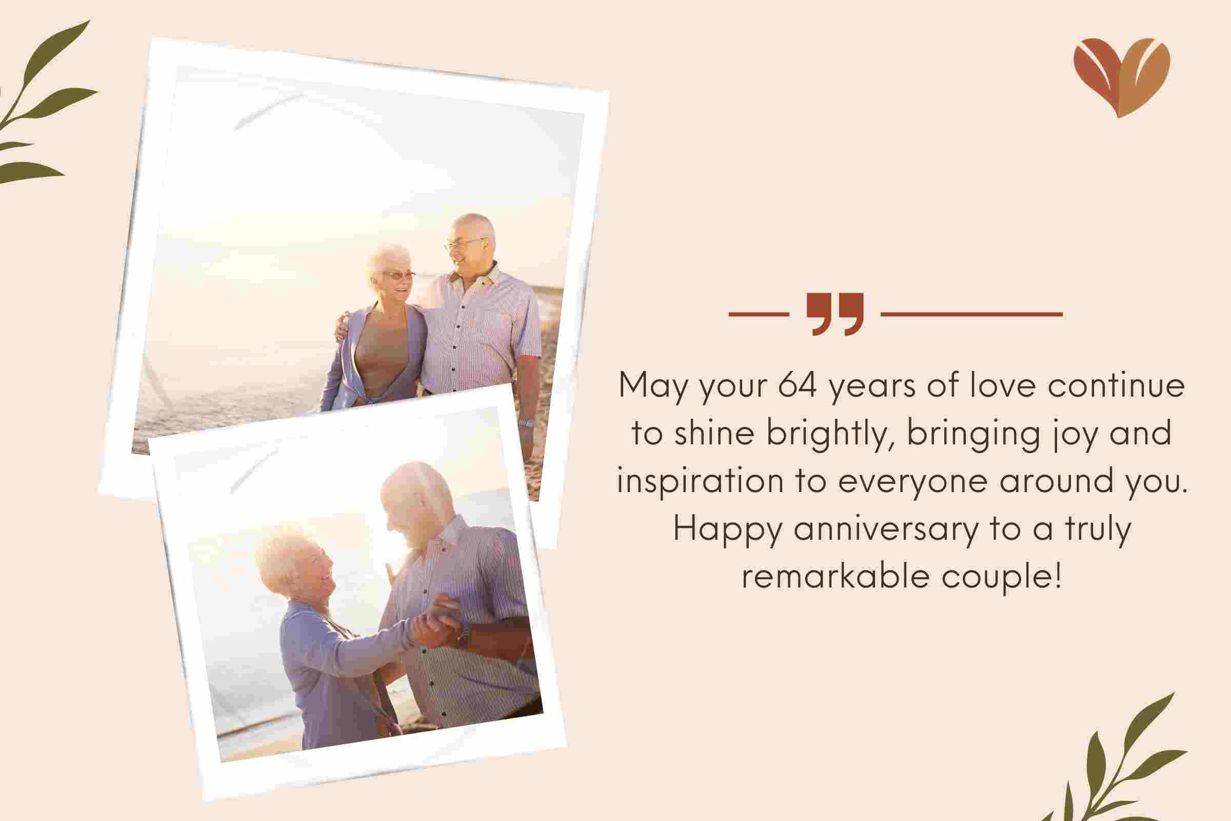 Happy 64th Wedding Anniversary Wishes For Him