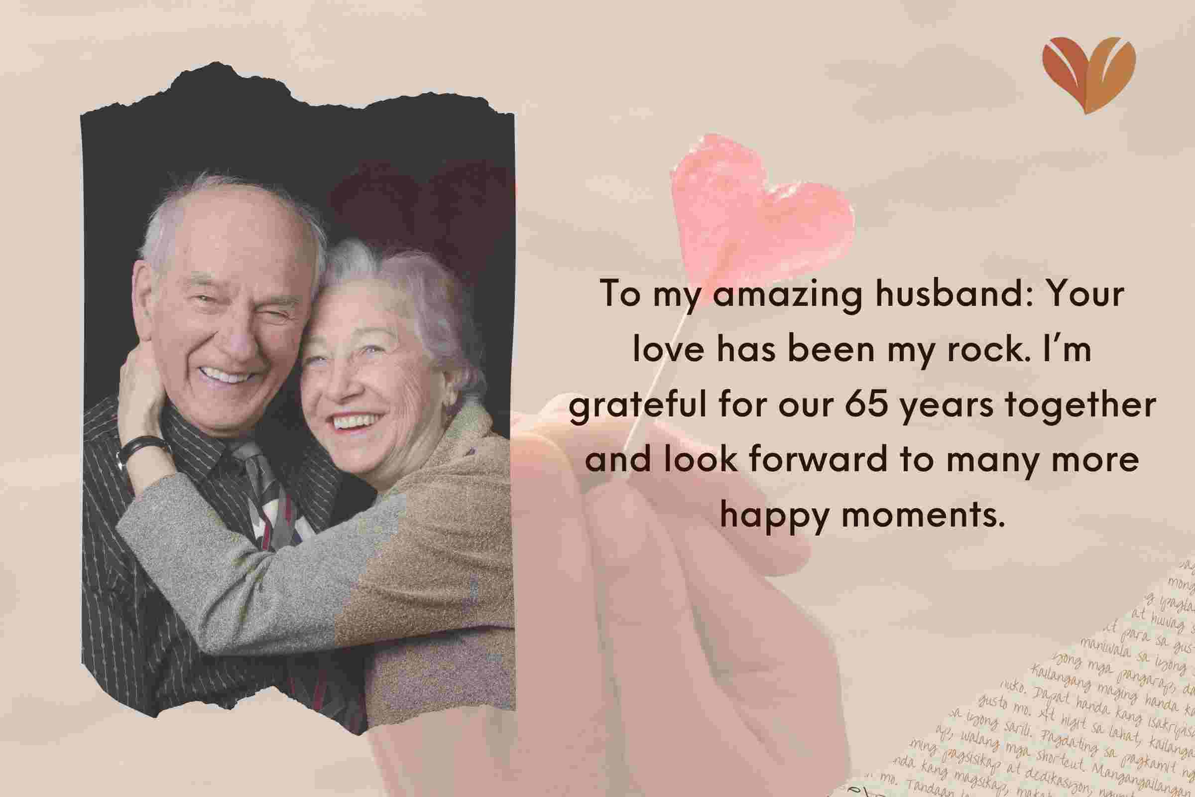 Heart Touching 65th Marriage Anniversary Wishes For Husband