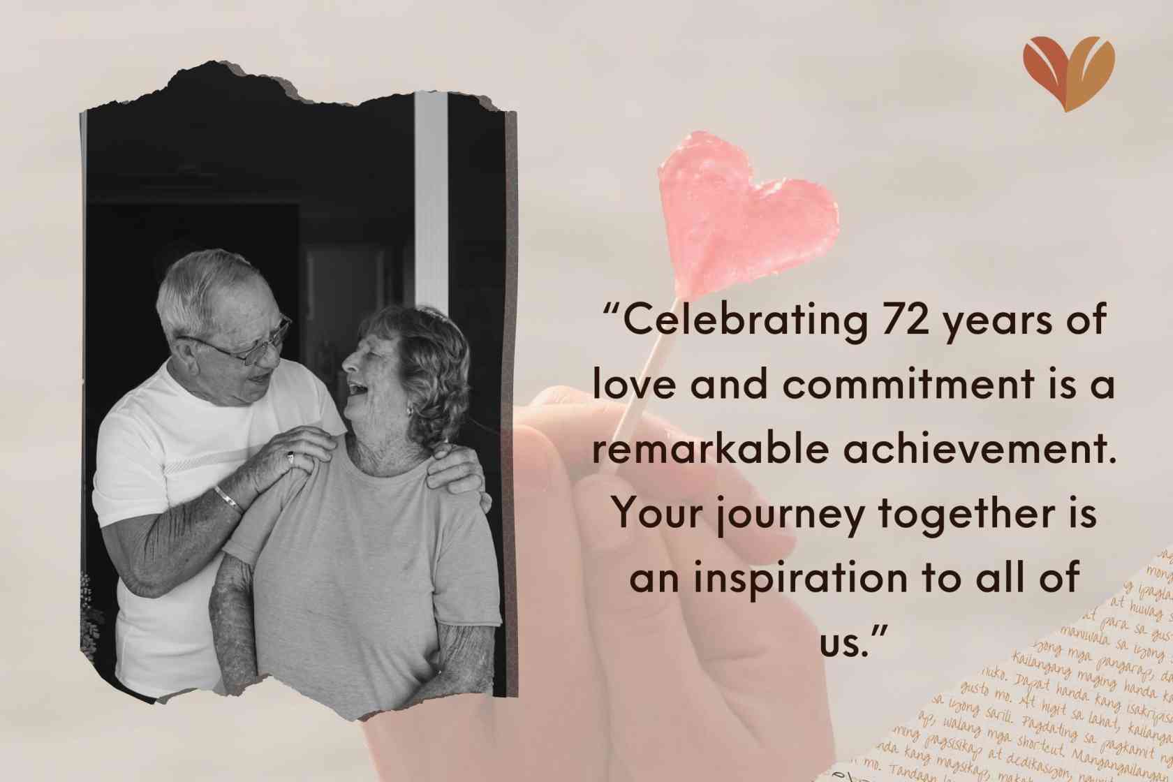 Thoughtful 72nd Wedding Anniversary Messages