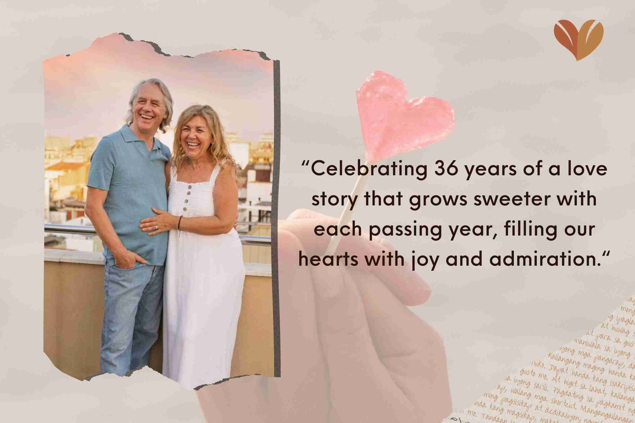 Sweet 36th Anniversary Messages For Parents