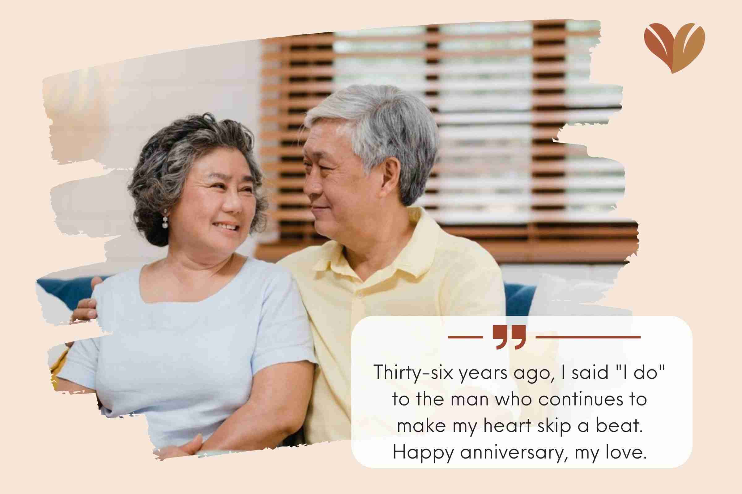 Romantic 36 Years Wedding Anniversary Wishes For Husband