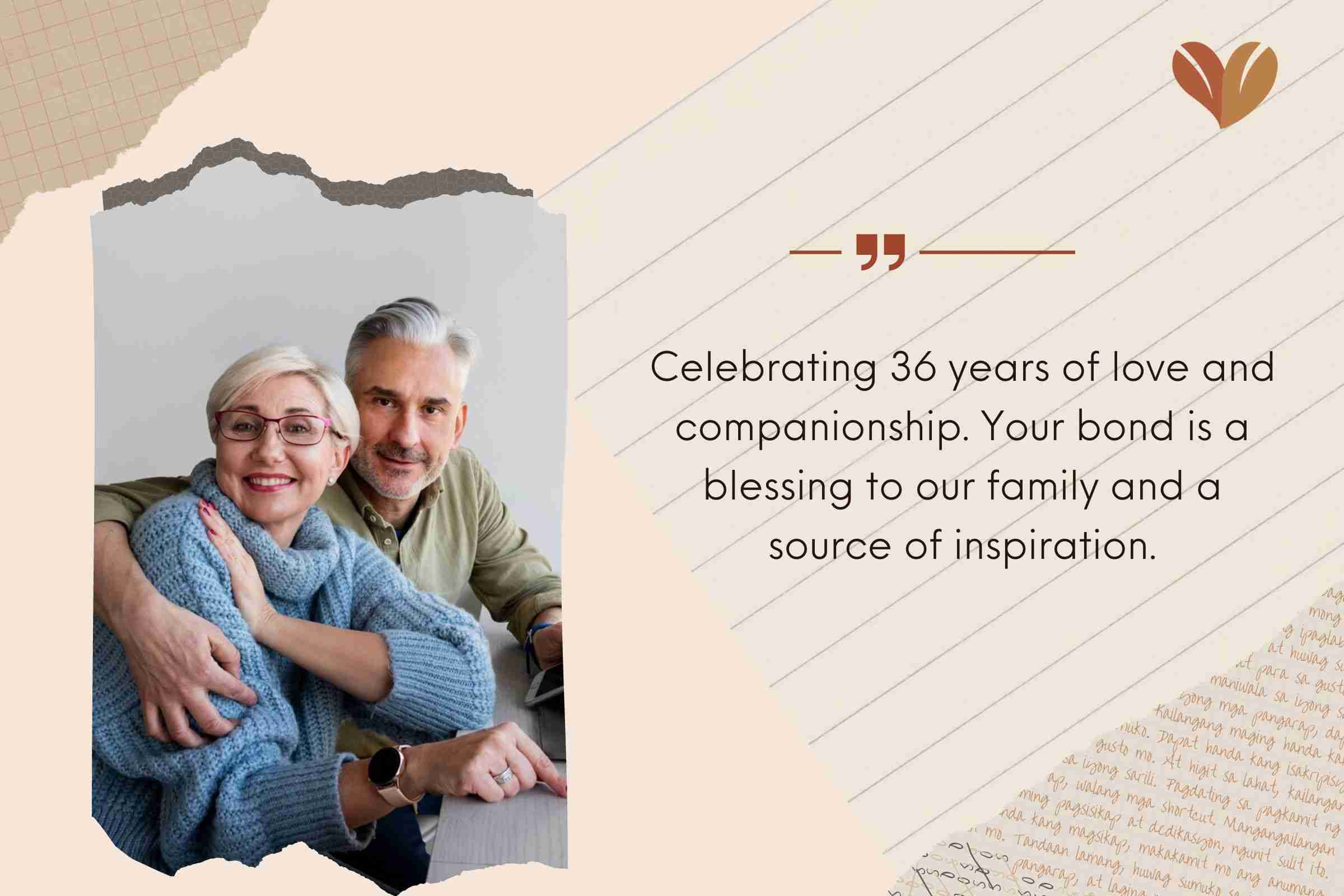 Heartfelt 36 Year Anniversary Sayings For Parents From Daughter