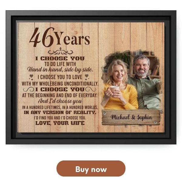 Customized 46th Anniversary Gift - Custom Canvas From MyMindfulGifts