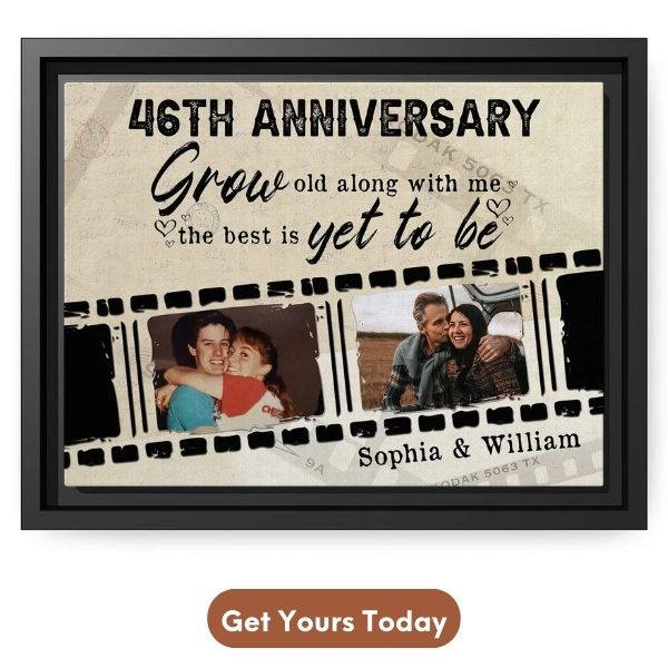 Customized 46th Anniversary Gift - Custom Canvas From MyMindfulGifts