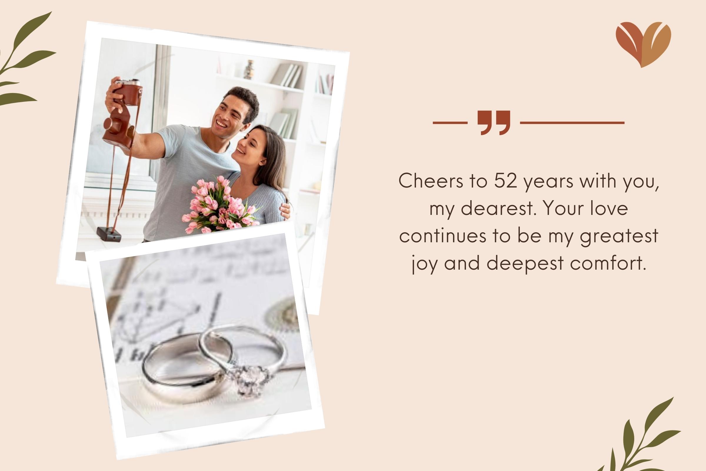 75+ Heartfelt 52 Years Wedding Anniversary Wishes And Messages For A Happy Celebration 2