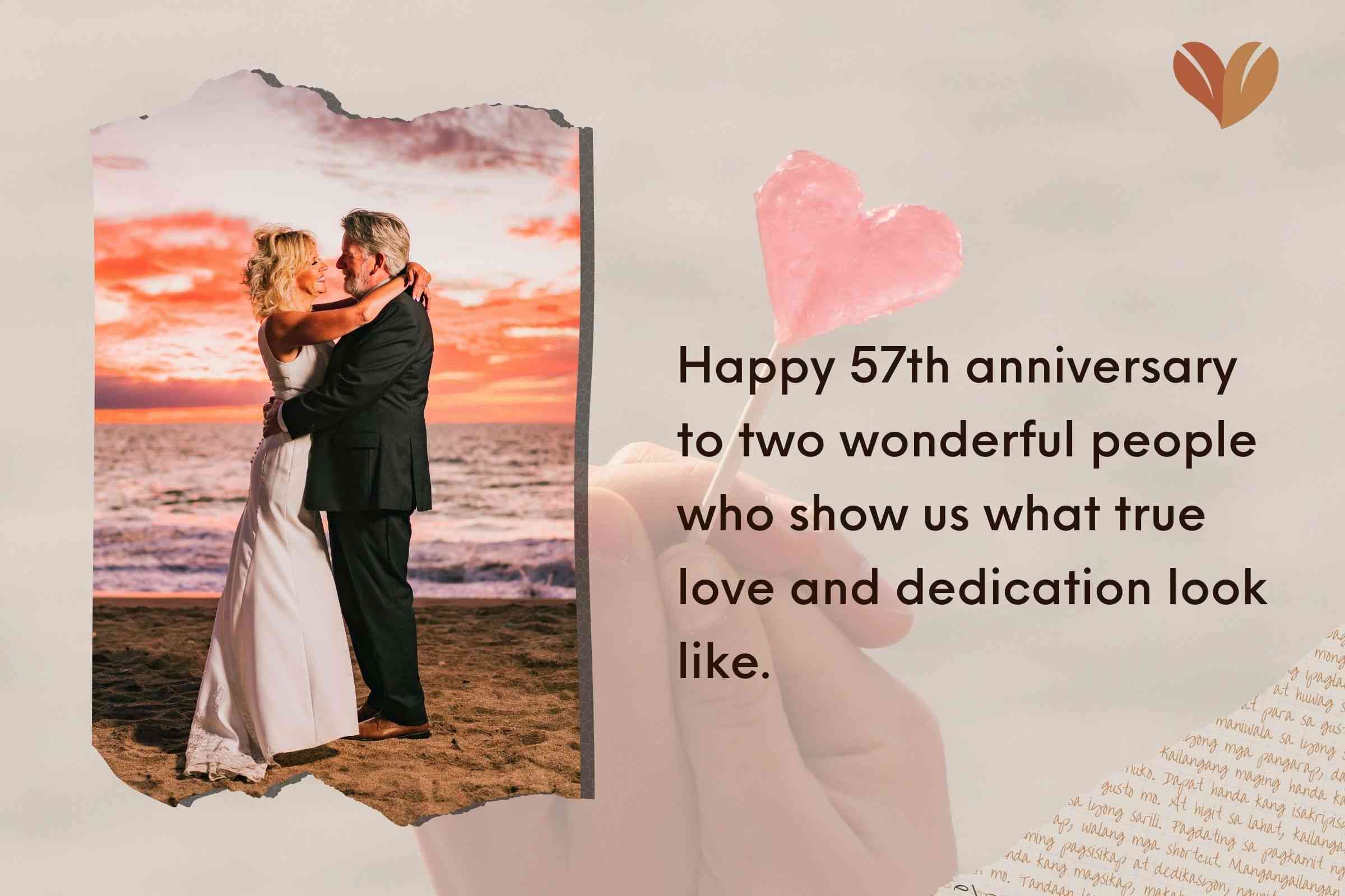 Thoughtful 57th Wedding Anniversary Wishes For Friends