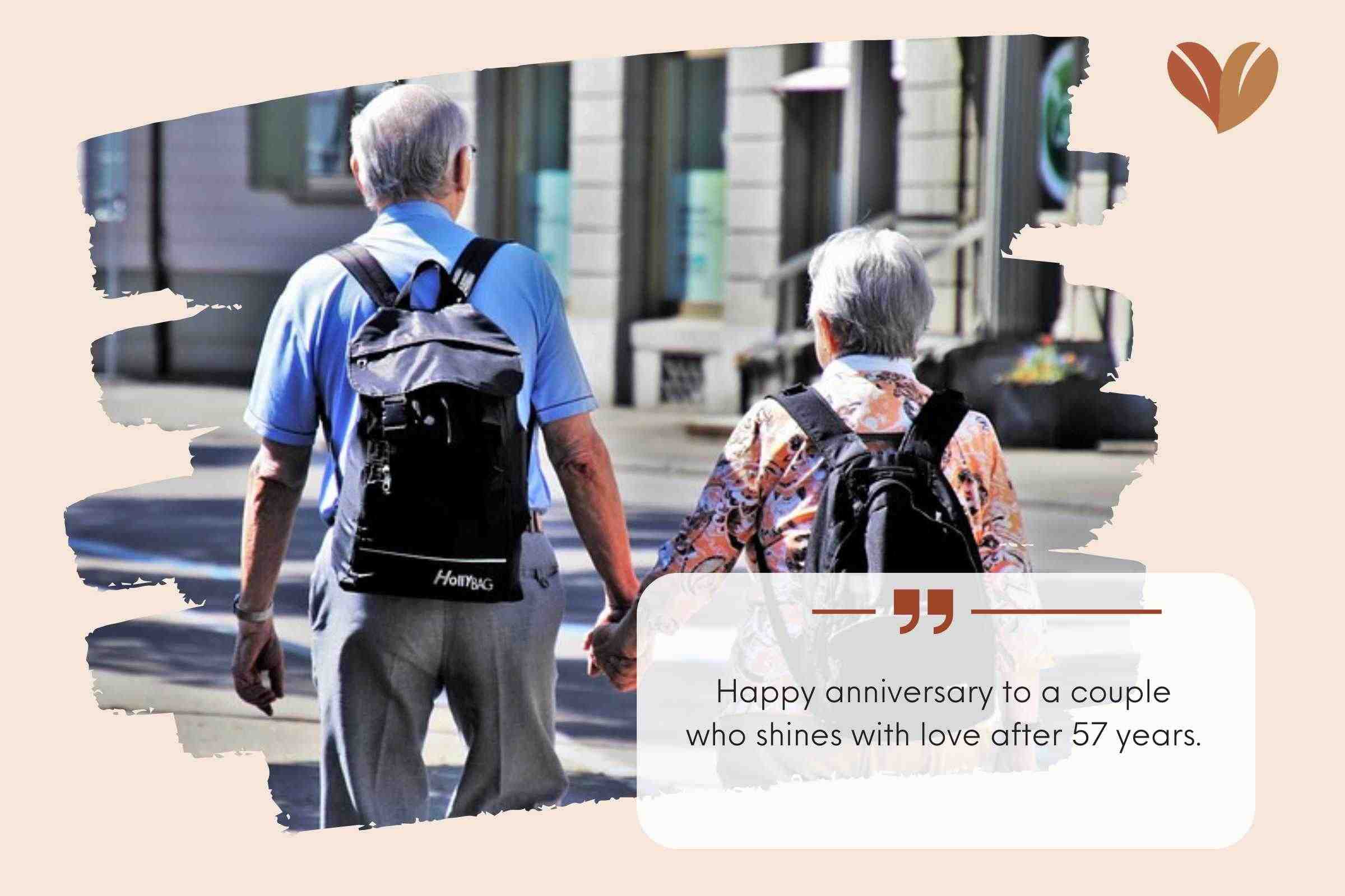 Short 57th Wedding Anniversary Wishes For Your Friends