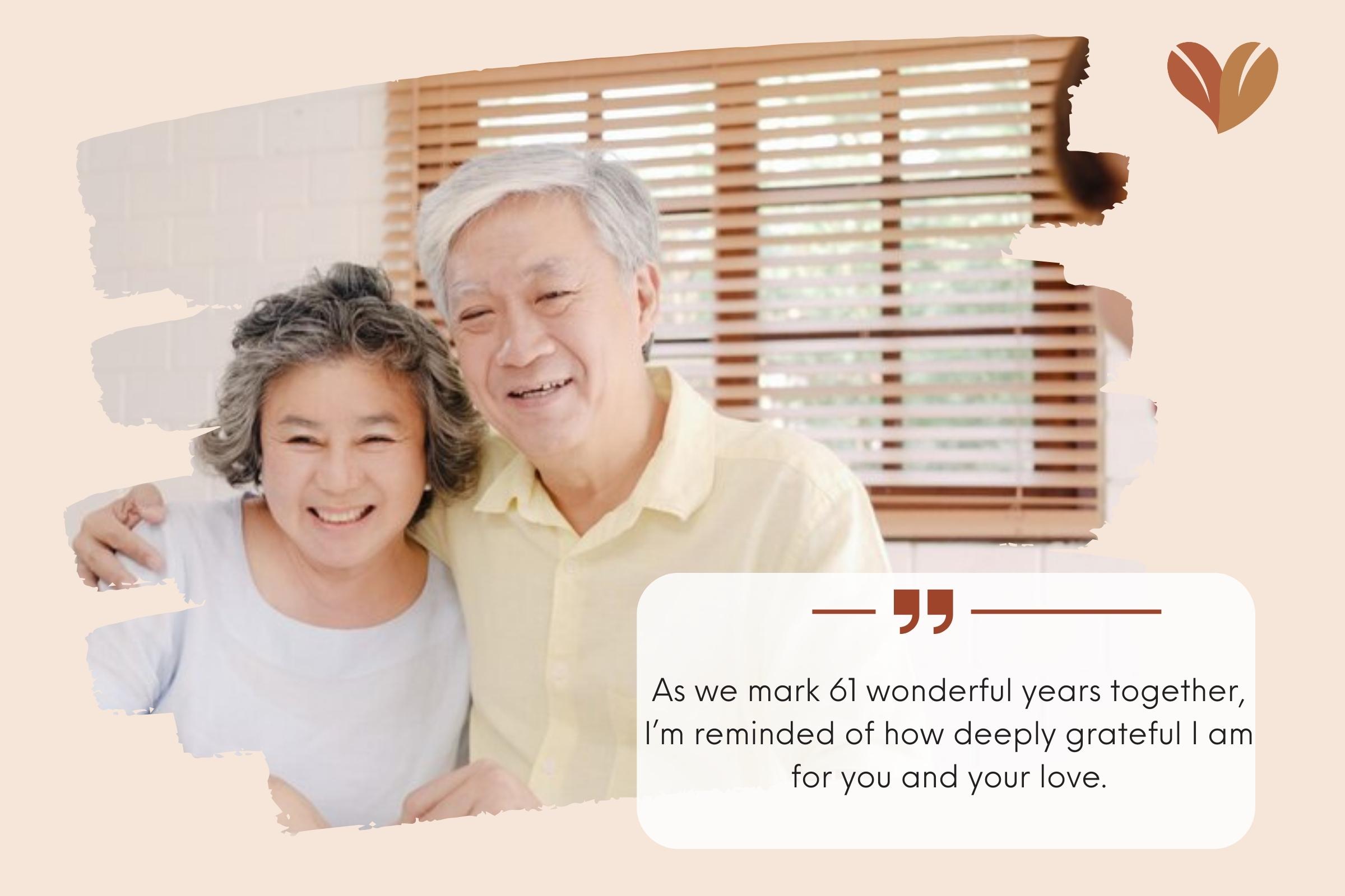 75 Heartfelt 61st Anniversary Wishes For Him To Commemorate The Special Moments 3