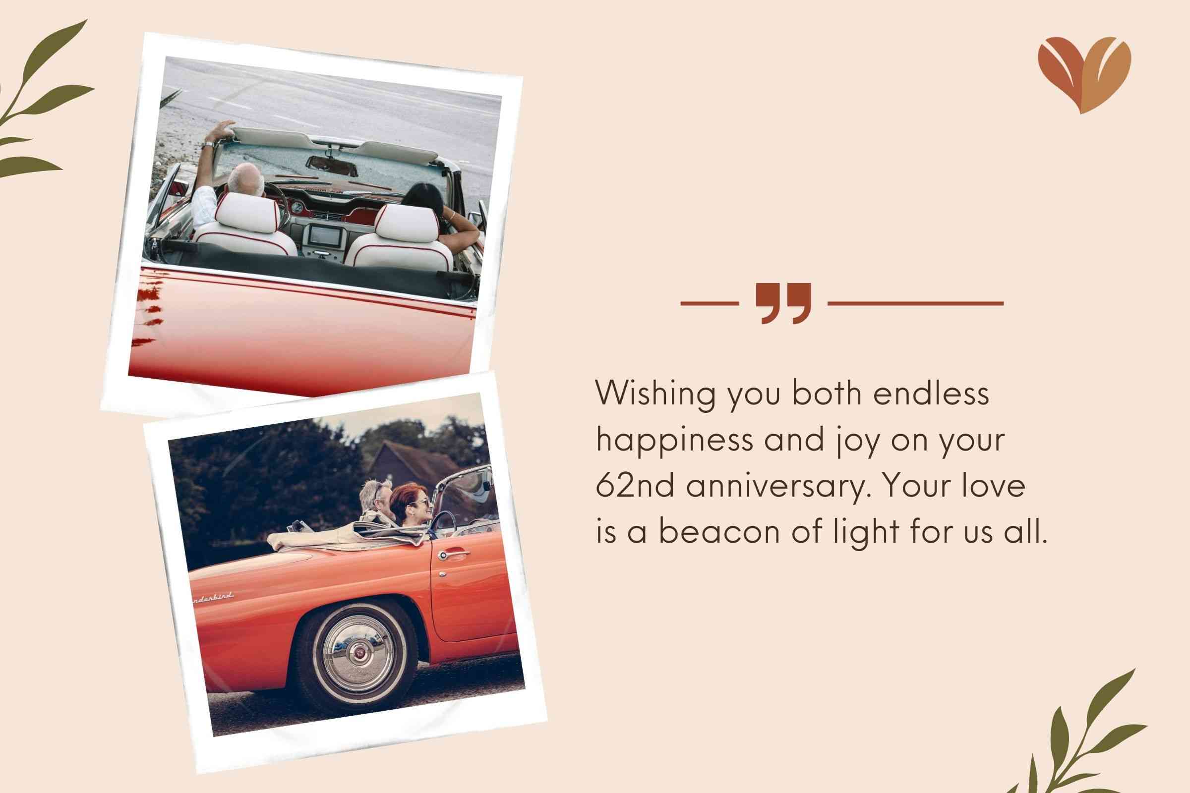 Sweet 62 Years Anniversary Wishes For Parents-In-Law