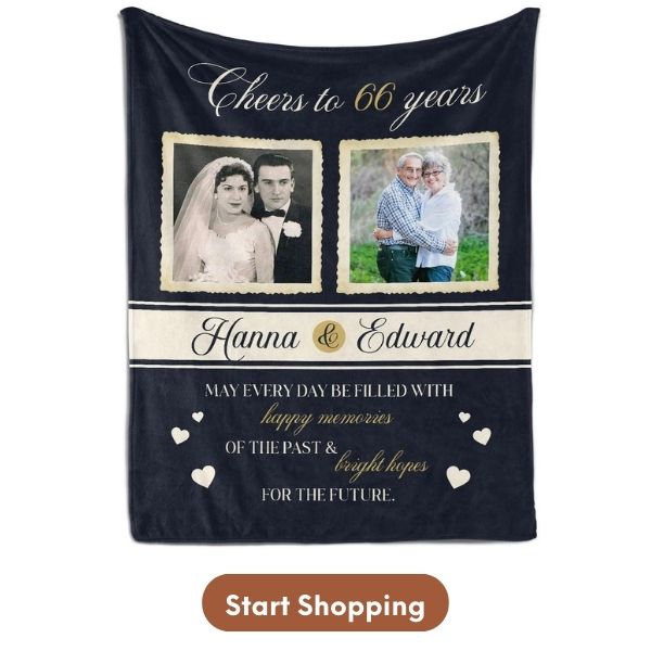 Personalized 66th Anniversary Gifts For Your Husband - Custom Canvas From MyMindfulGifts