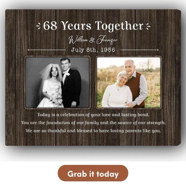 Personalized 68th Anniversary Gift To Your Brothers And Sisters - Custom Canvas 