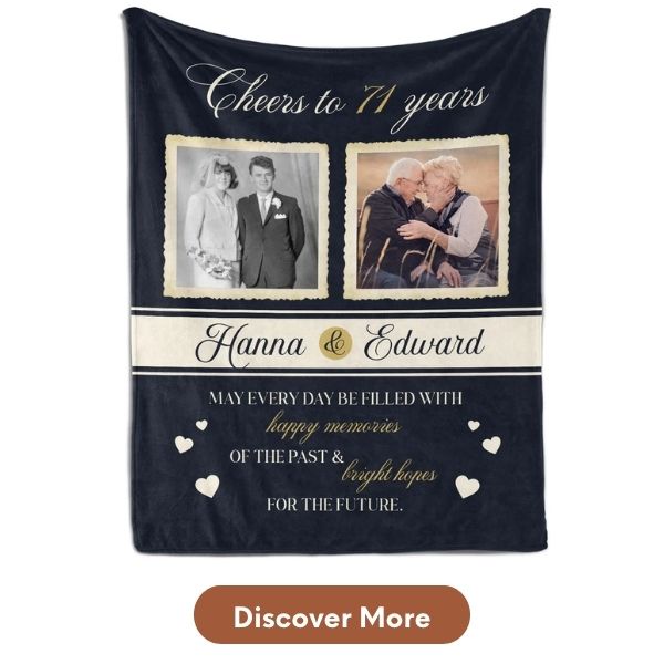 Customized 71st Anniversary Gift To Your Friends - Custom Blanket