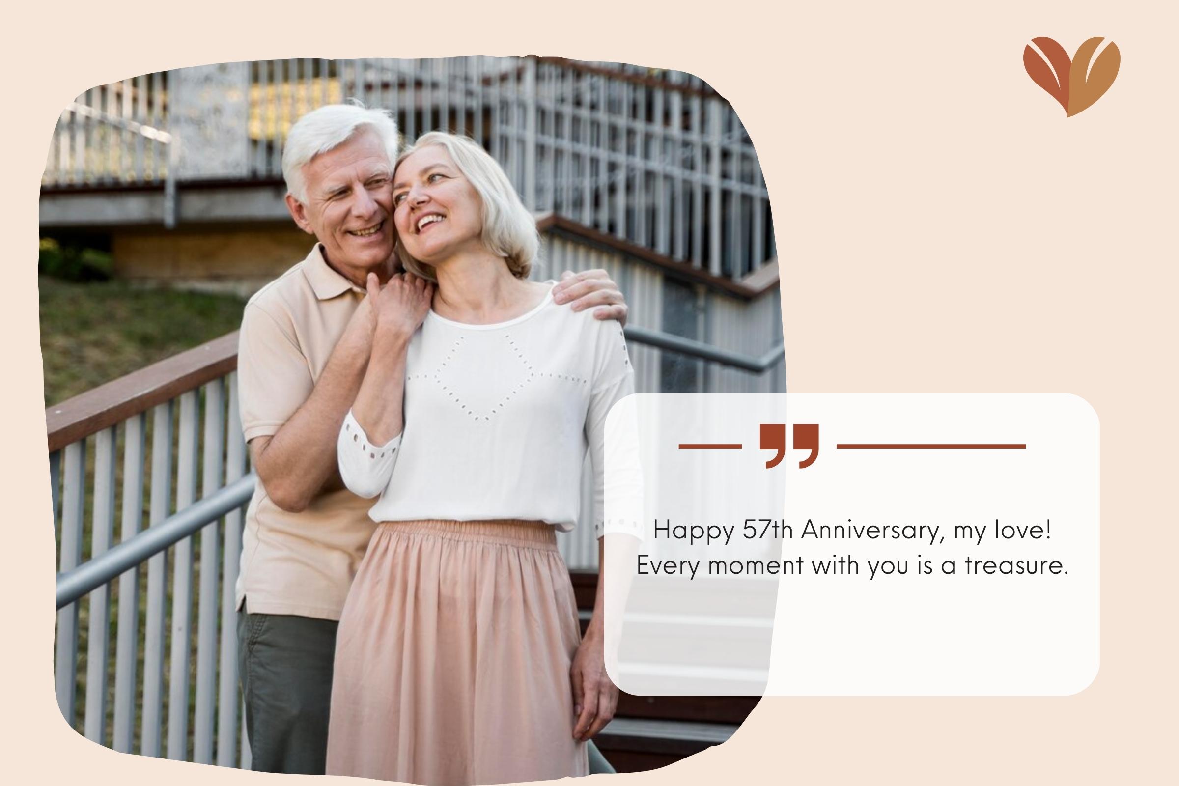 75 Heartfelt 57th Wedding Anniversary Wishes For Wife 4