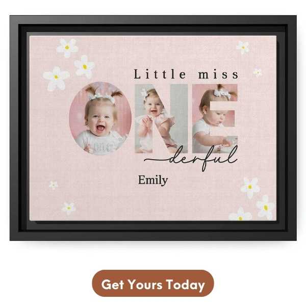 Customized 1st Birthday Gift For Daughter - Custom Canvas From MyMindfulGifts