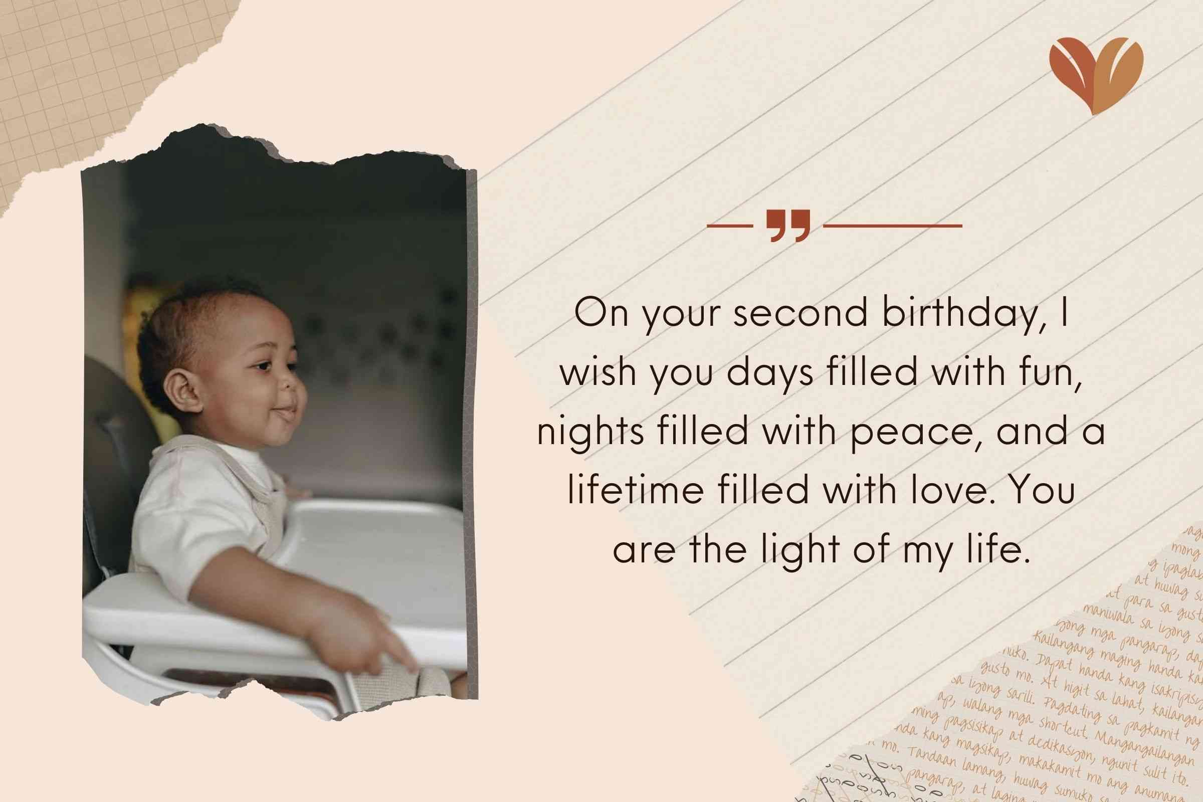 Meaningful 2nd Birthday Wishes For Son