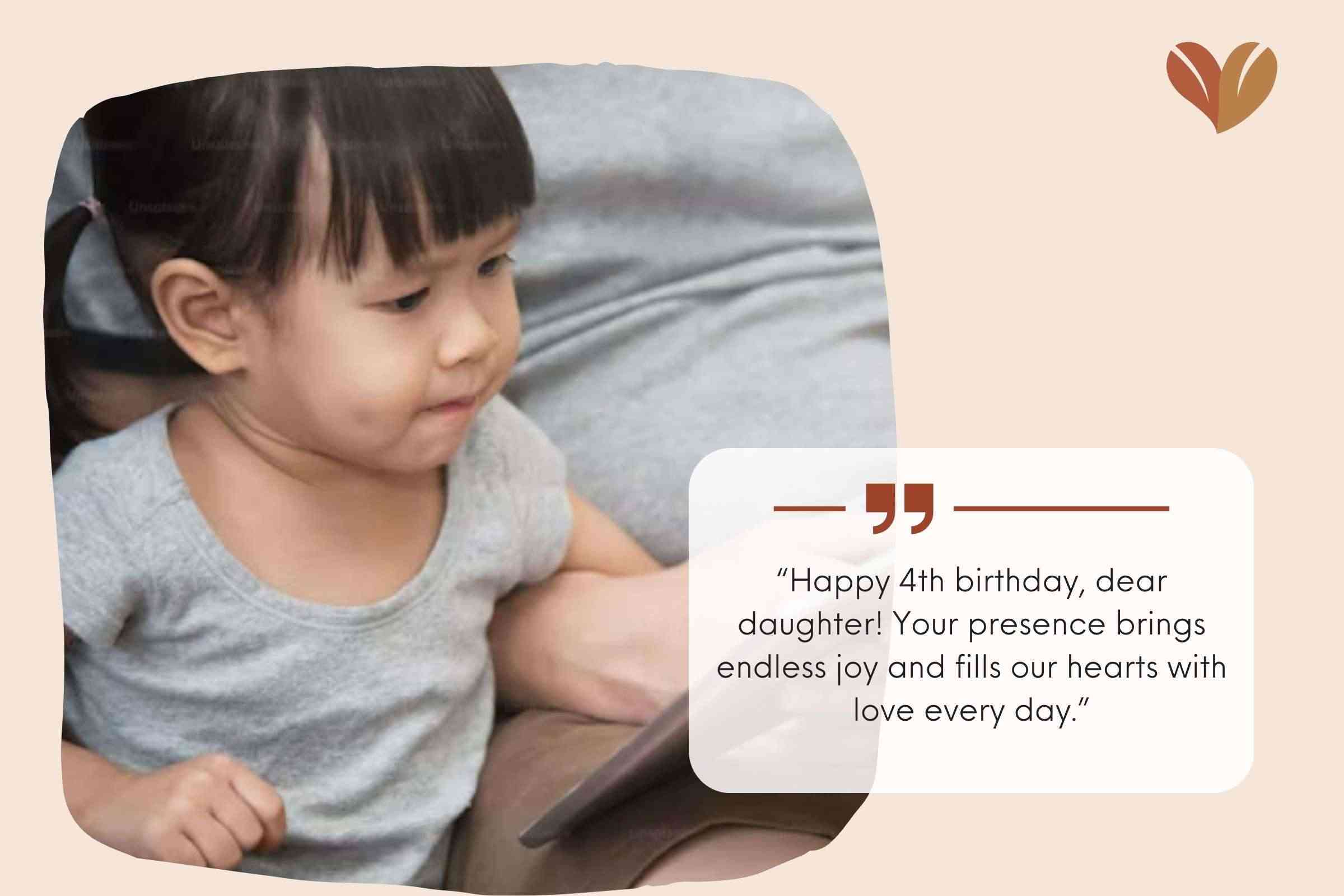 Meaningful 4th Birthday Daughter Quotes