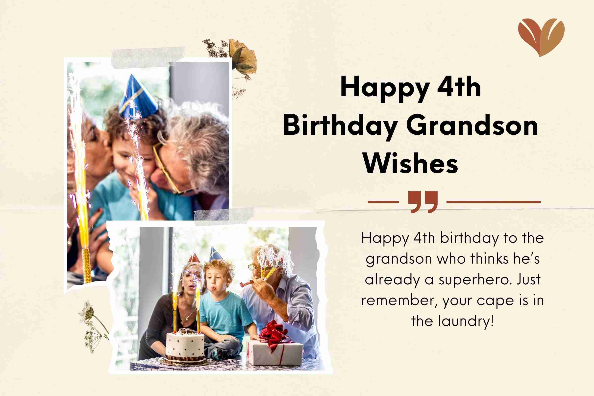 Funny 4th Birthday Wishes From Grandparents For Grandson