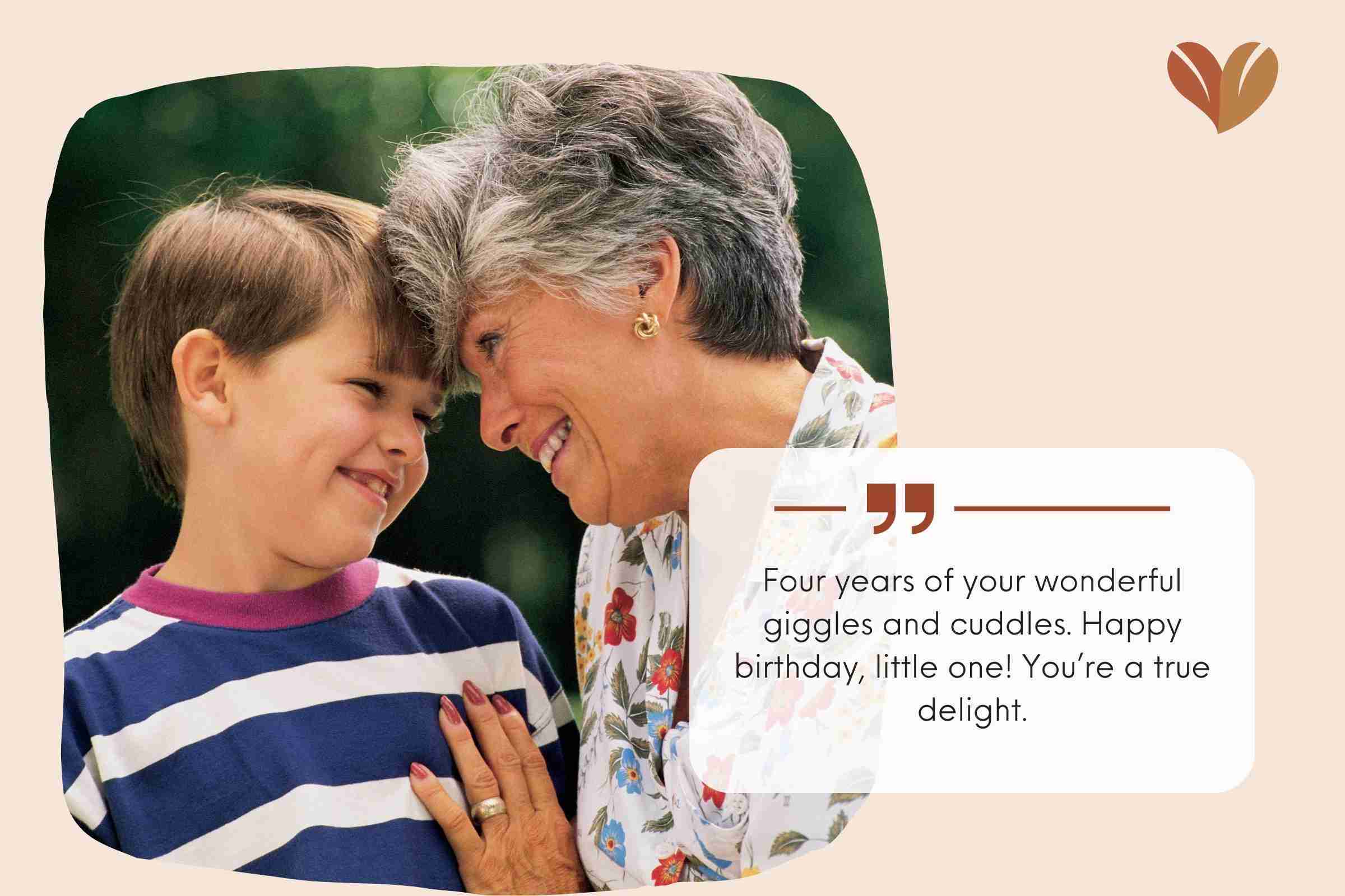 Short 4th Birthday Quotes For Grandson