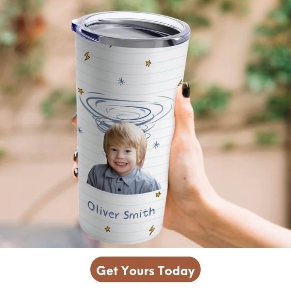 Customized 4th Birthday Gift For Grandson - Custom Tumbler