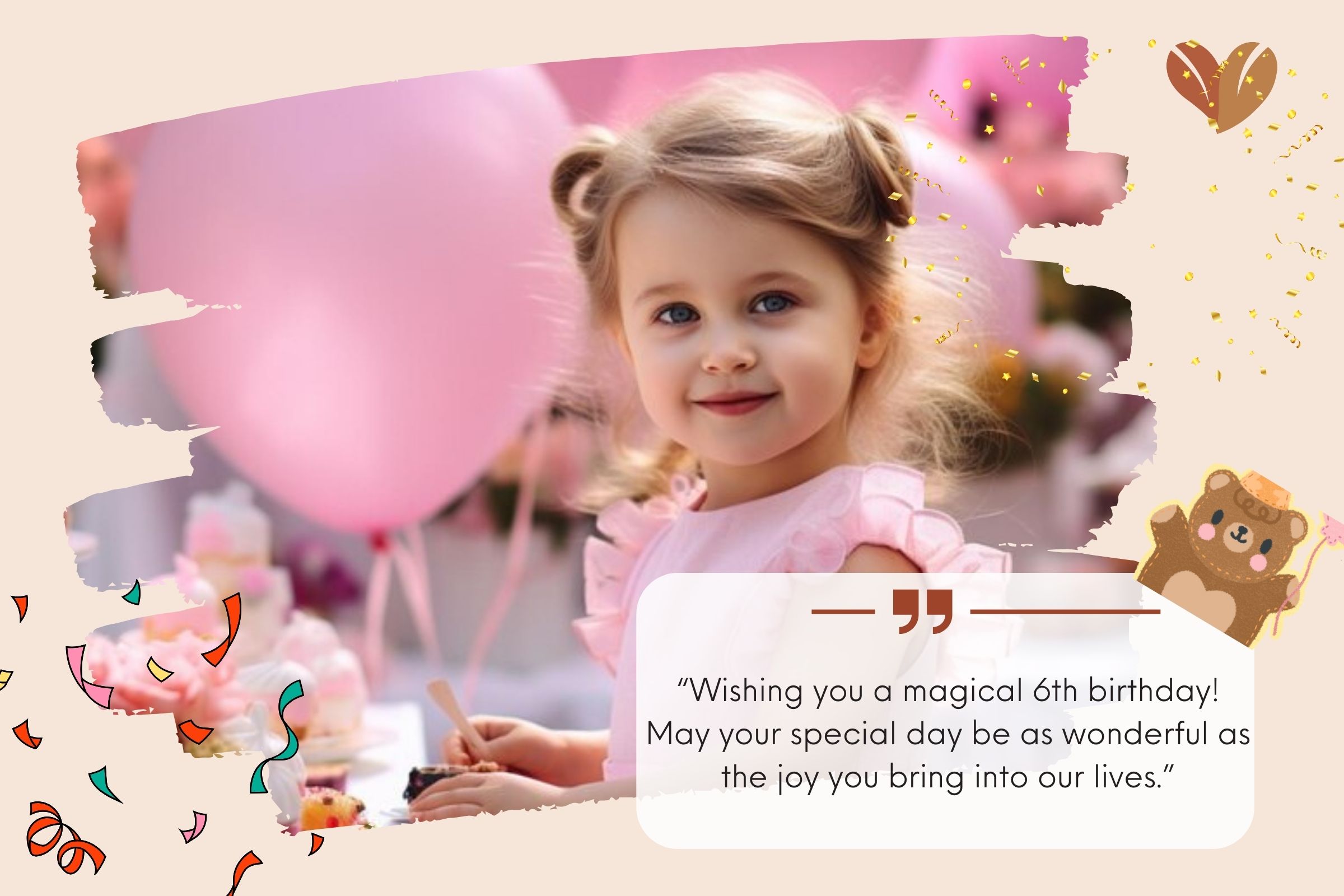 112+ Adorable 6th Year Birthday Wishes For Girl