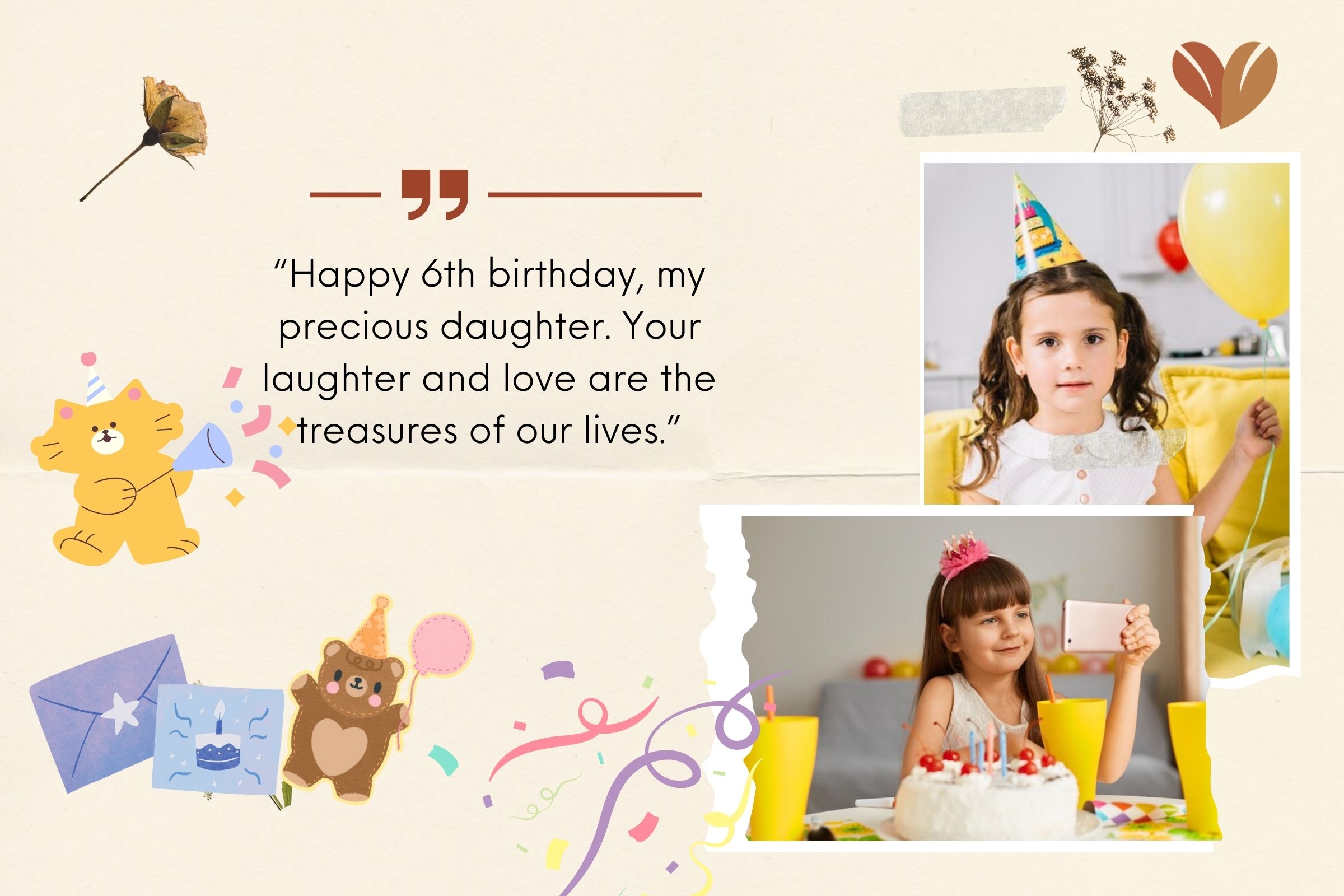 105+ Thoughtful 6th Birthday Wishes For Daughter