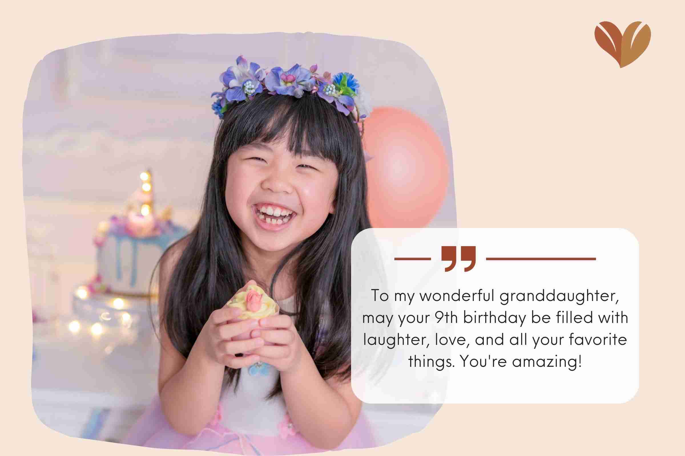 Short 9th Birthday Quotes For Granddaughter From Grandfather