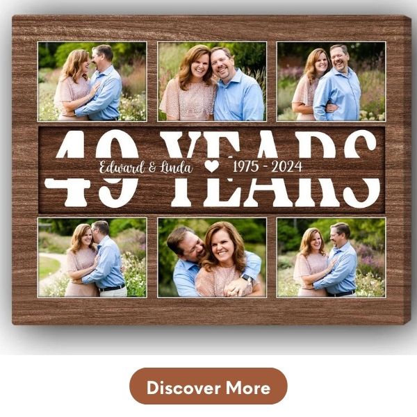 Custom 49 Year Anniversary gift For Your Lover - Custom Canvas Print